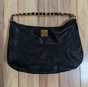 EUC! Tory Burch Hobo Slouch Bag In Black Chain Shoulder Strap